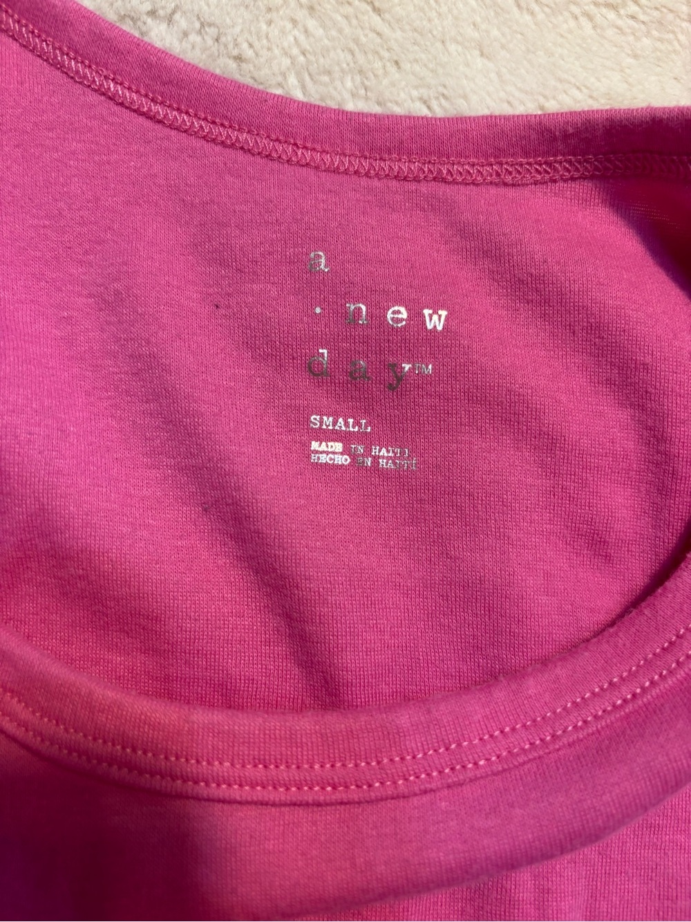 A New Day SET 3 Tank Tops Small Pink, Teal, Red - 3-Pack Bundle Cotton Stretchy - Picture 5 of 16
